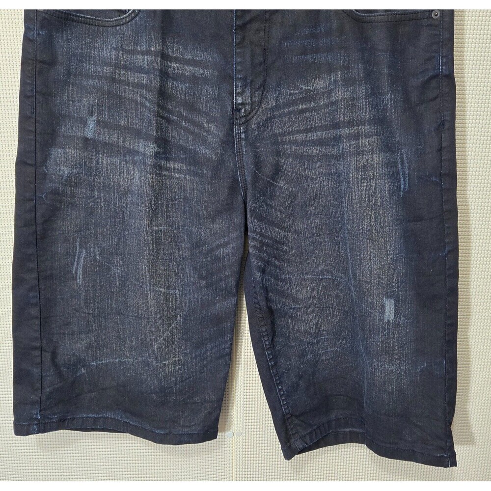 Rocawear Shorts Mens 38 Blue Jean Hip Hop Jorts Vintage Y2K Distressed Denim - Picture 3 of 9
